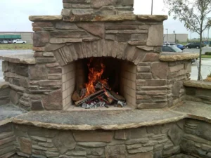 outdoor wood burning firepit